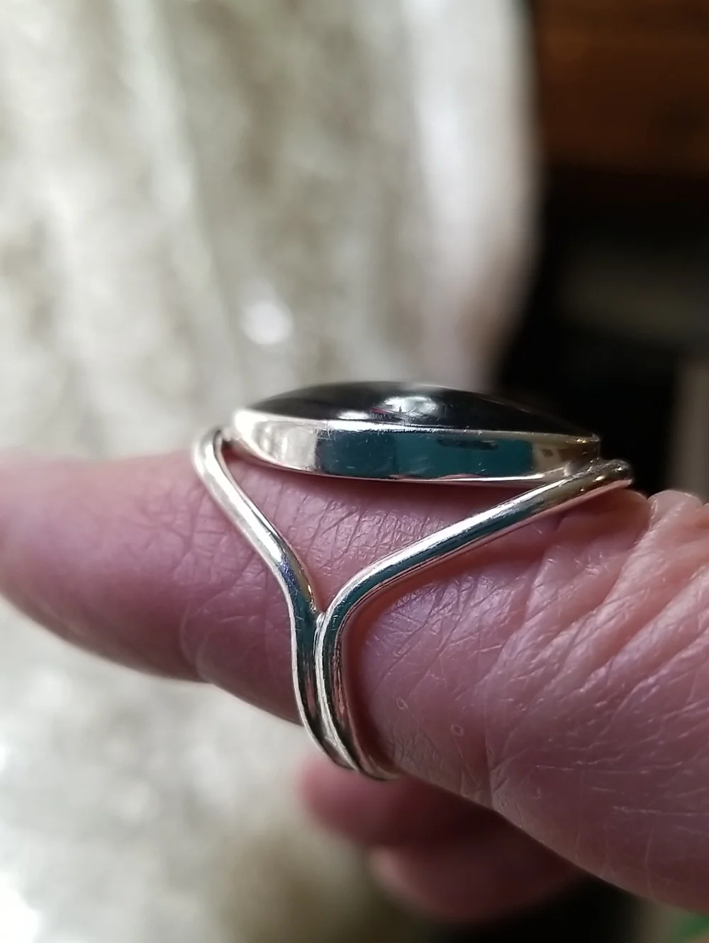 Silver and Onyx Ring