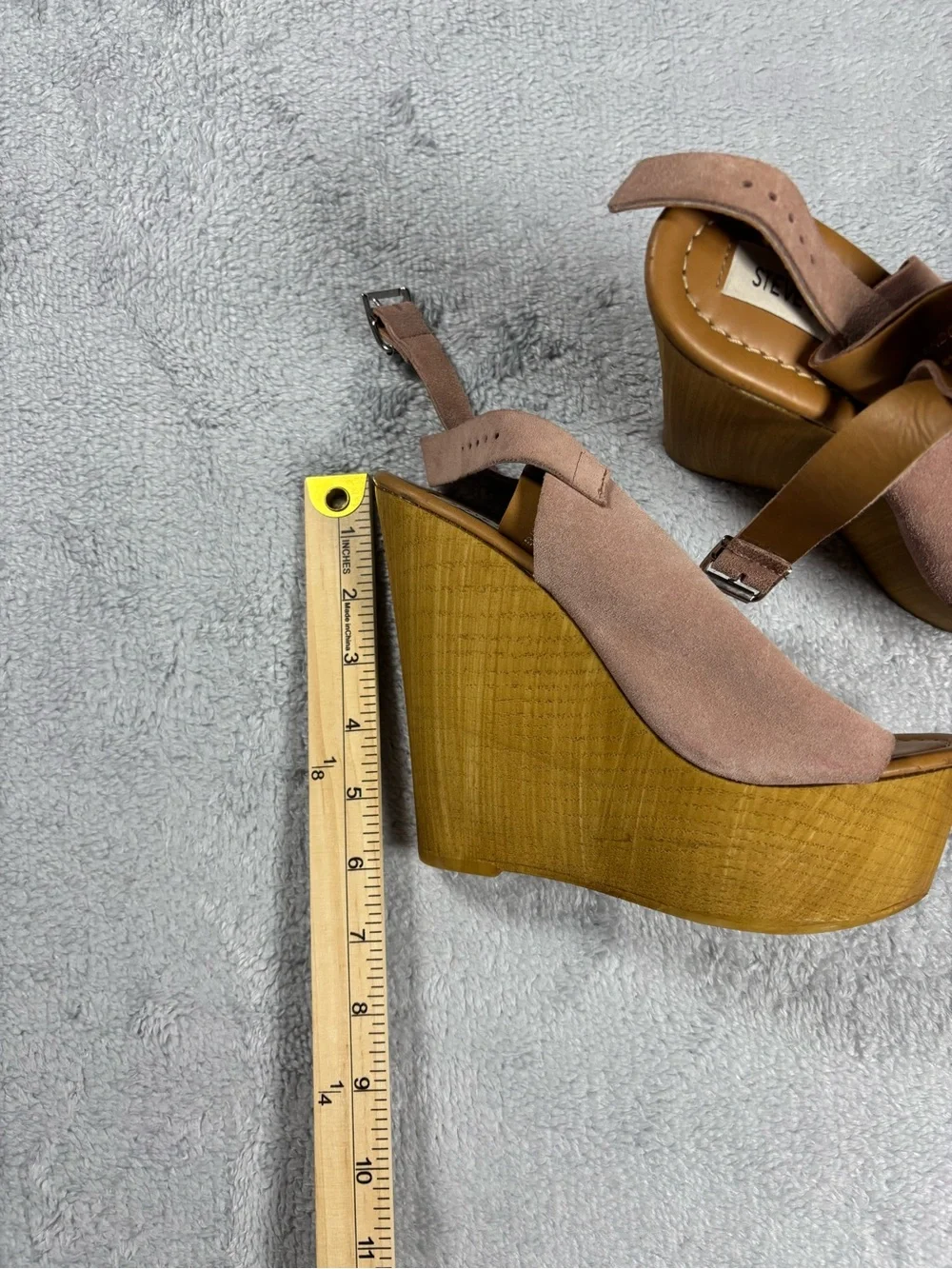 Steve Madden Blush Knot Suede Wedge Sandals