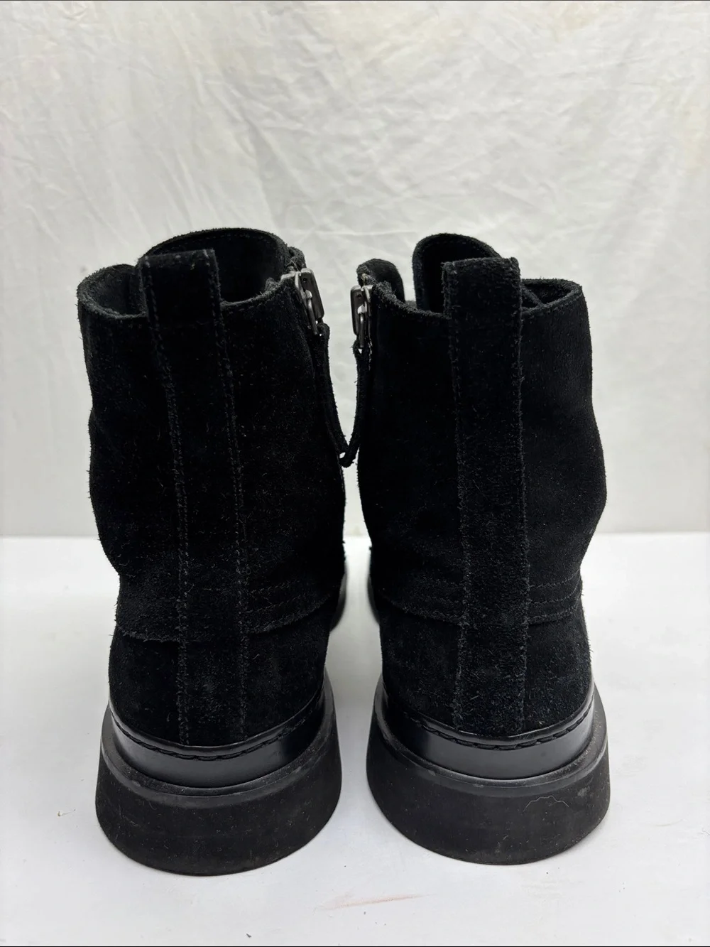 Aquatalia Black Suede Chukka Boots - Lace-Up Ankle, SZ 9.5