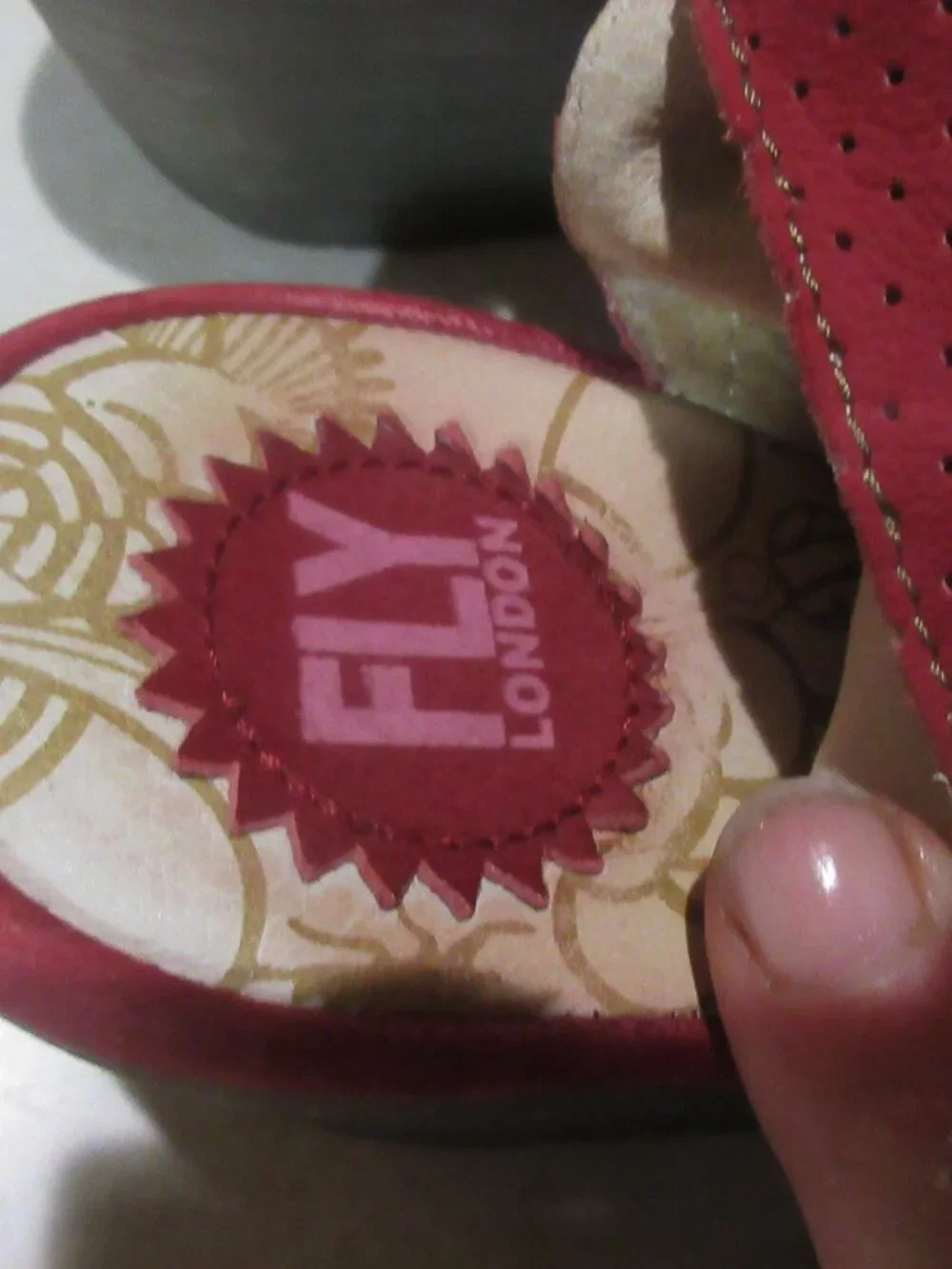 Fly London red  suede Leather Peep Toe Wedge Sandals Ankle Strap Womens 41