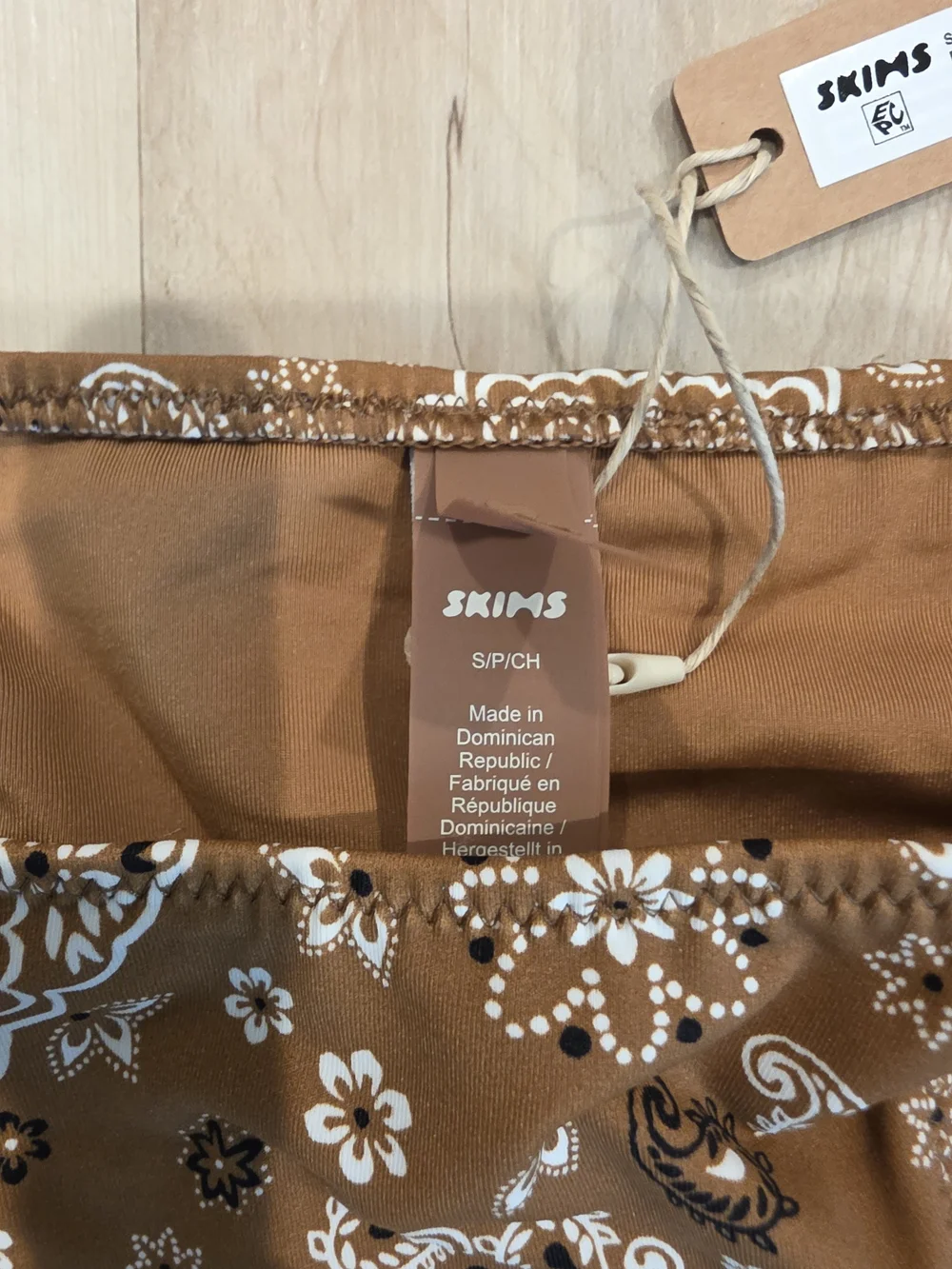 SKIMS brown floral