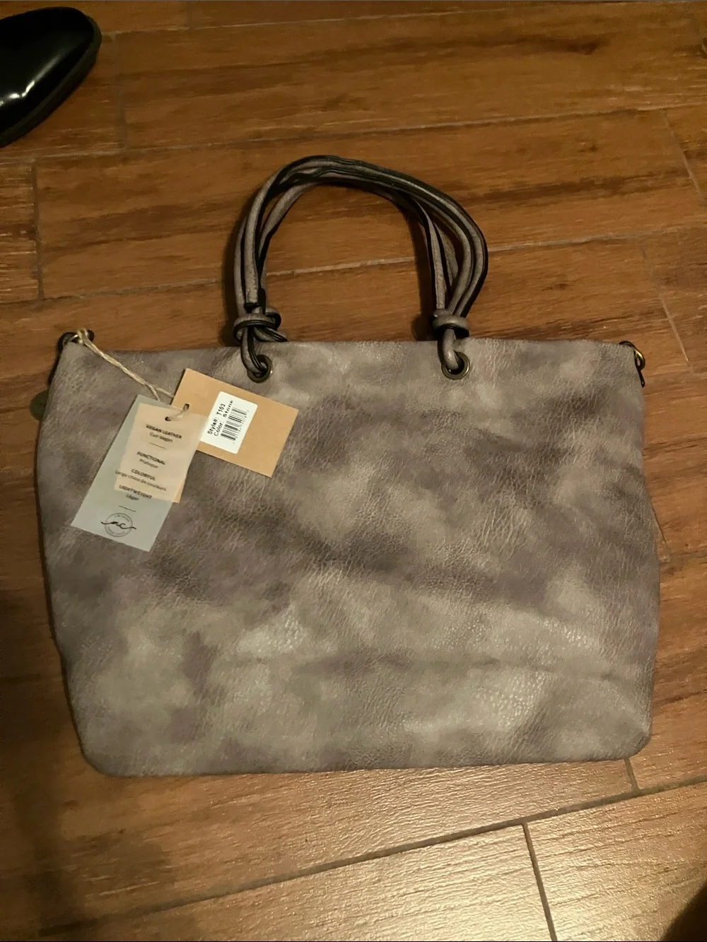 New with tags Vegan Leather Purse in Stone Color