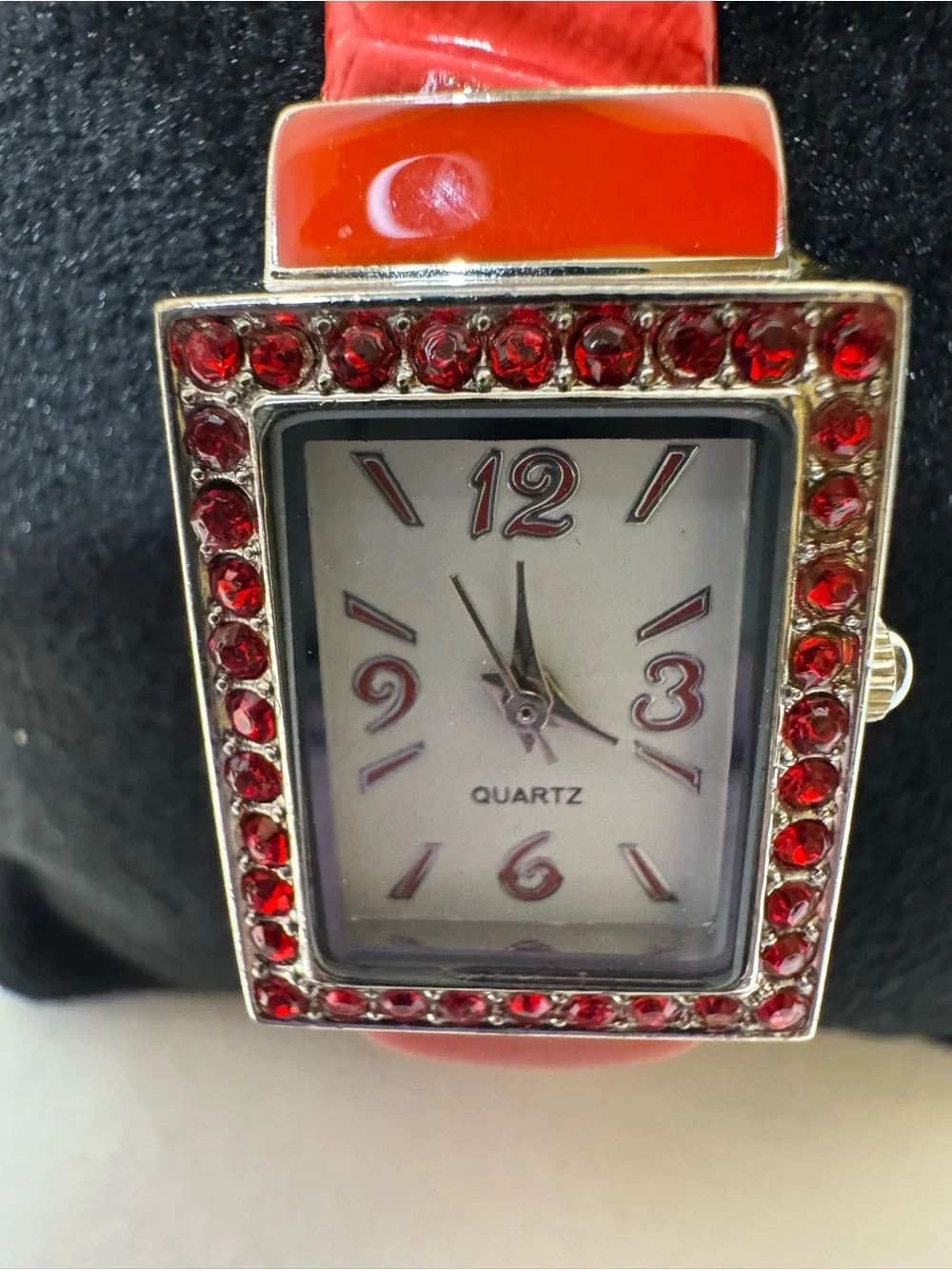 Red Crystal Accent Women's Quartz Watch