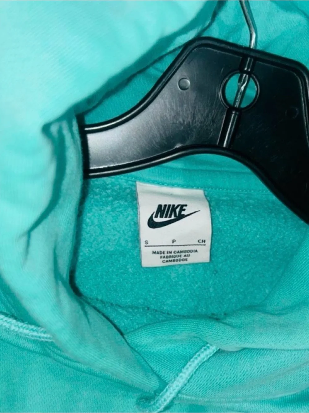 Nike Turquoise Pullover Hoodie with White Swoosh