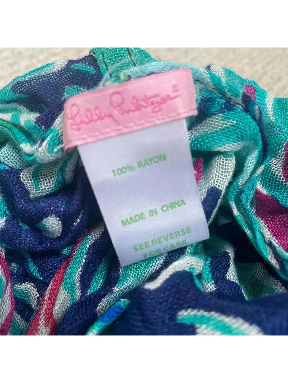 Lilly Pulitzer Floral Rayon Infinity Scarf