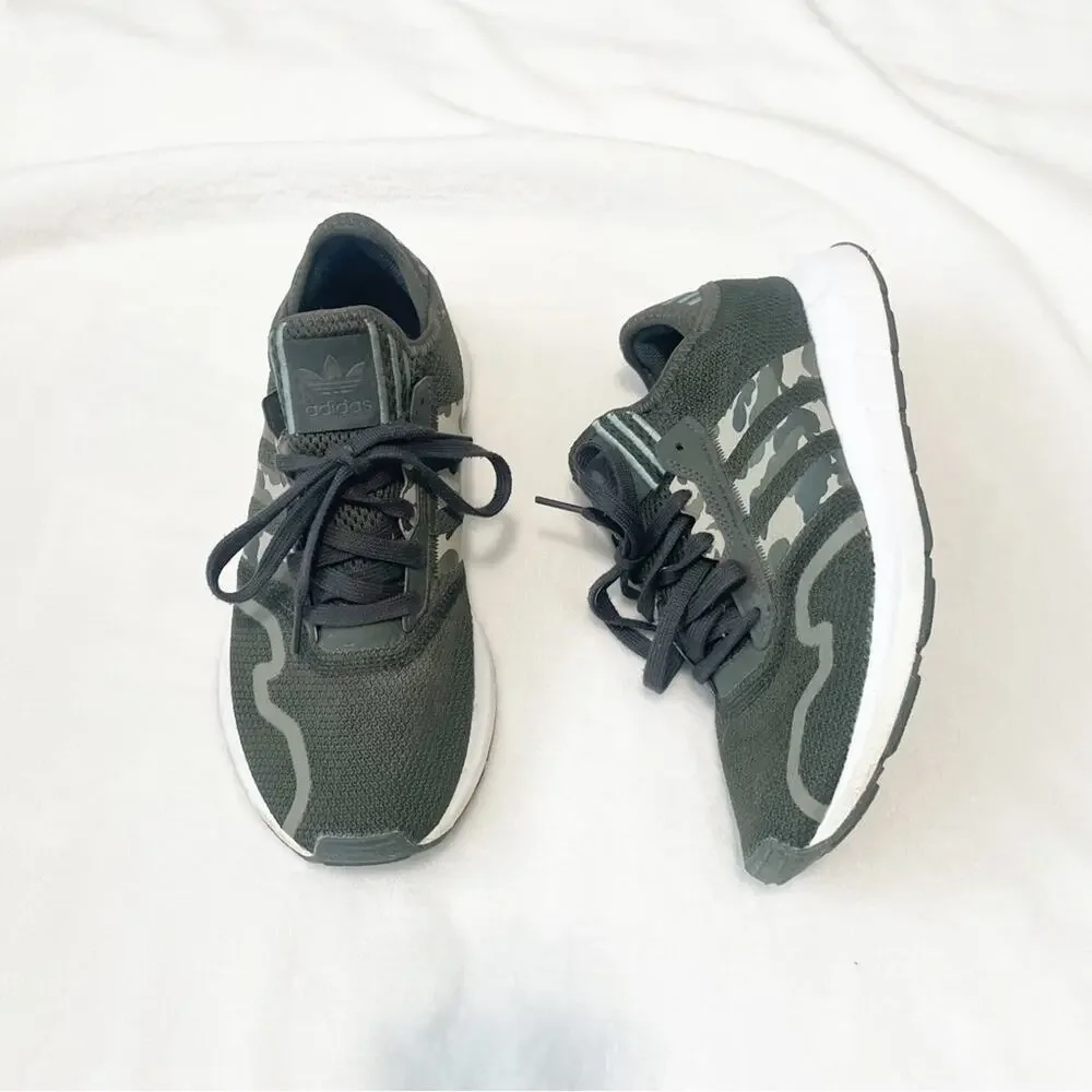 Adidas originals mens swift run X camo green athletic sneakers size 8