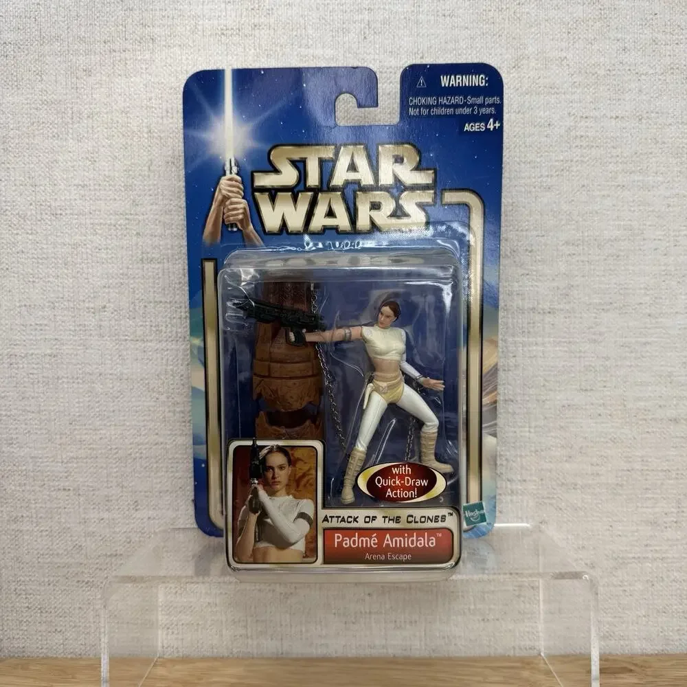 Star Wars Attack Of The Clones Padme Amidala Arena Escape Action Figure New 2002