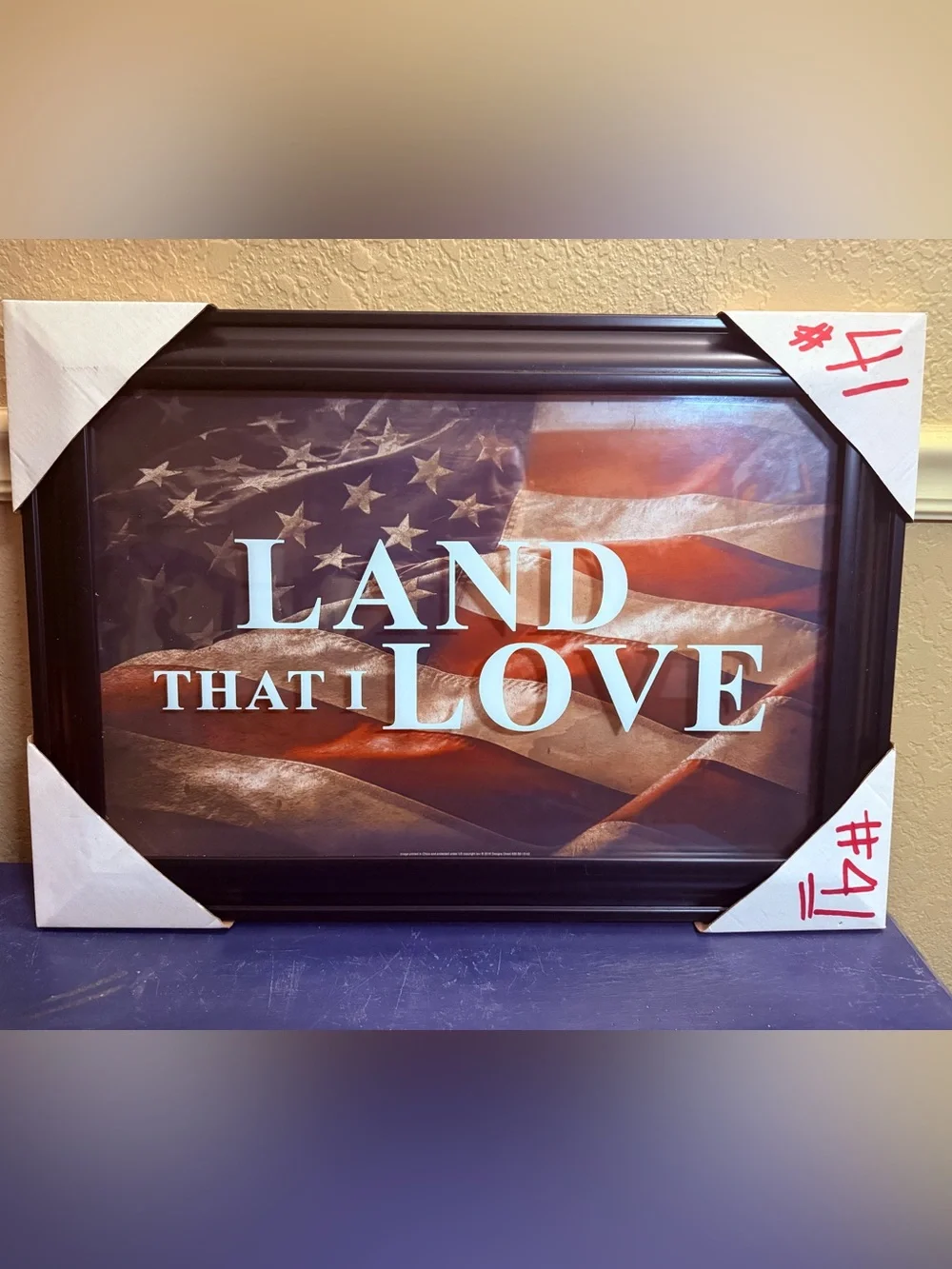 Hobby Lobby Patriotic 'Land That I Love' Wall Art - Blue, Red, White