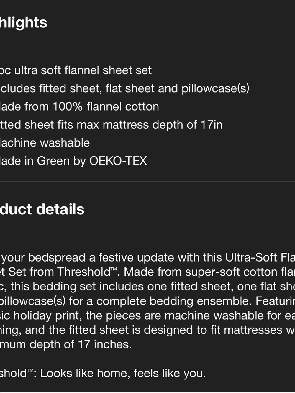King Ultra Soft Flannel Sheet Set Ivory Floral - Threshold™