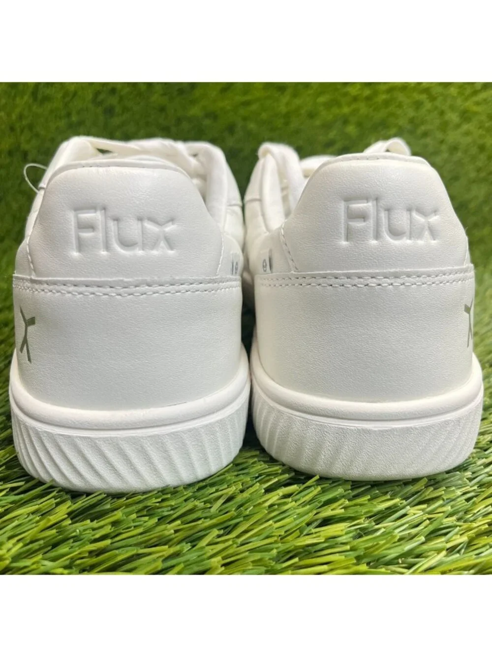 Flux Footwear Adapt Leather Trainer White Mens Size 9 Athletic Shoes Sneakers