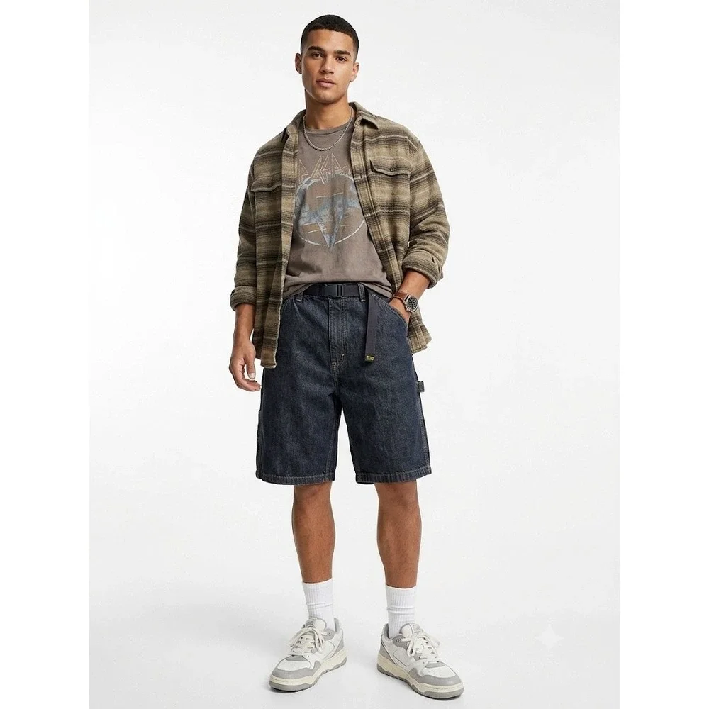 Vintage Ralph Lauren Velcro-Back Carpenter Denim Shorts (Jorts)
