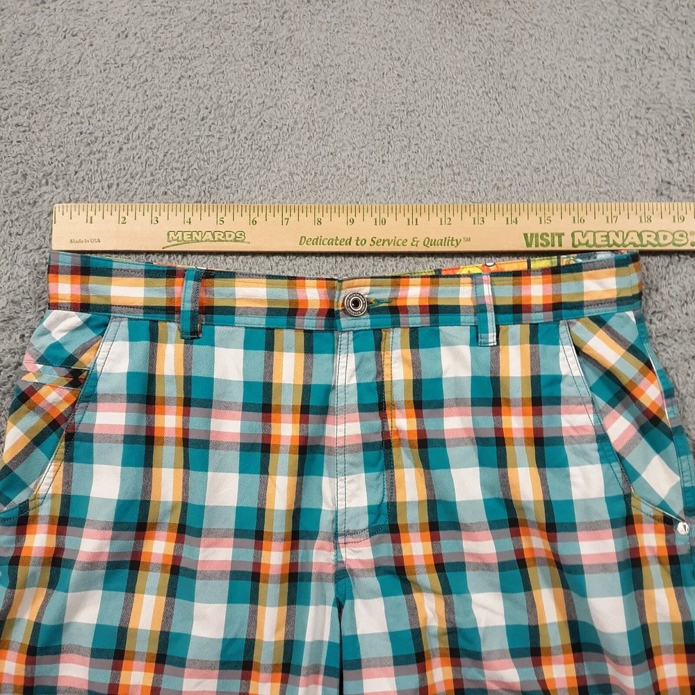 Lululemon Kahuna Shorts Mens Size 36 x 8 Plaid Multicolor Flat Front Casual