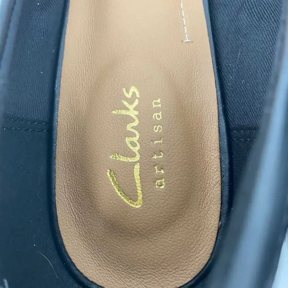 Clarks Black Vendra Peep Toe Wedges | Women’s Size 8
