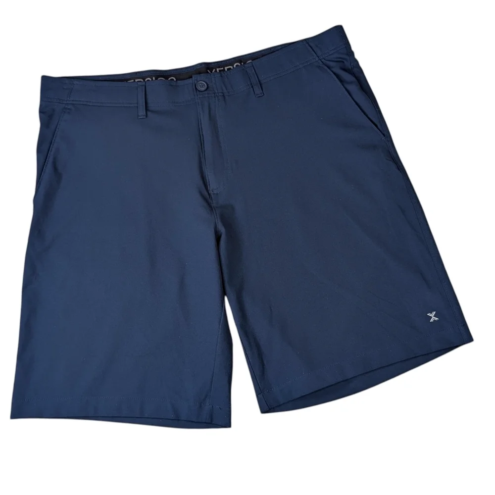 Xersion Mens XL Quick Dry Golf Shorts Blue Athletic Performance Chino Pockets