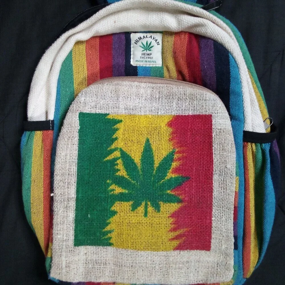 Himalayan Hemp Rainbow Mini Backpack