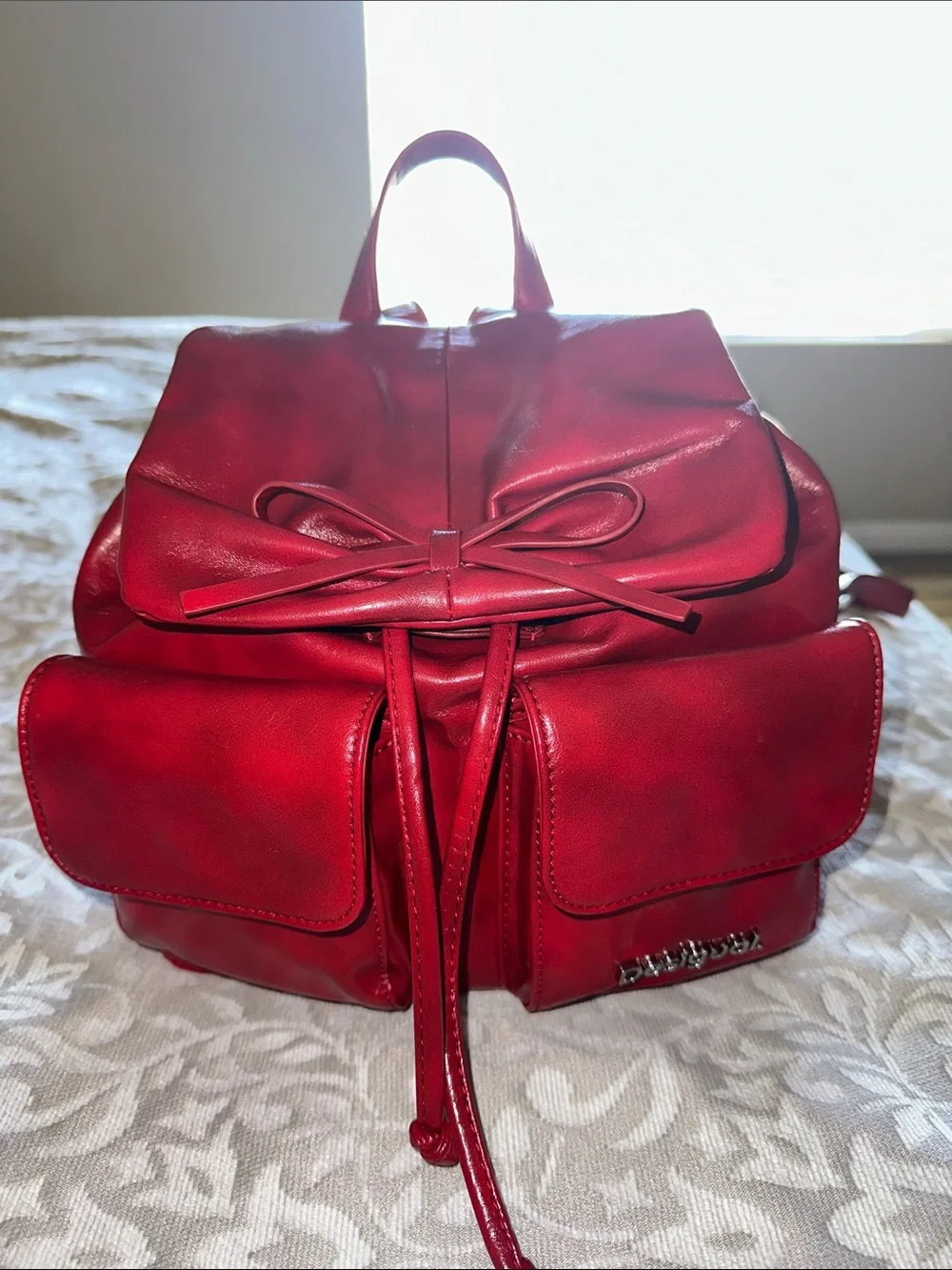 Desigual Red Backpack Purse