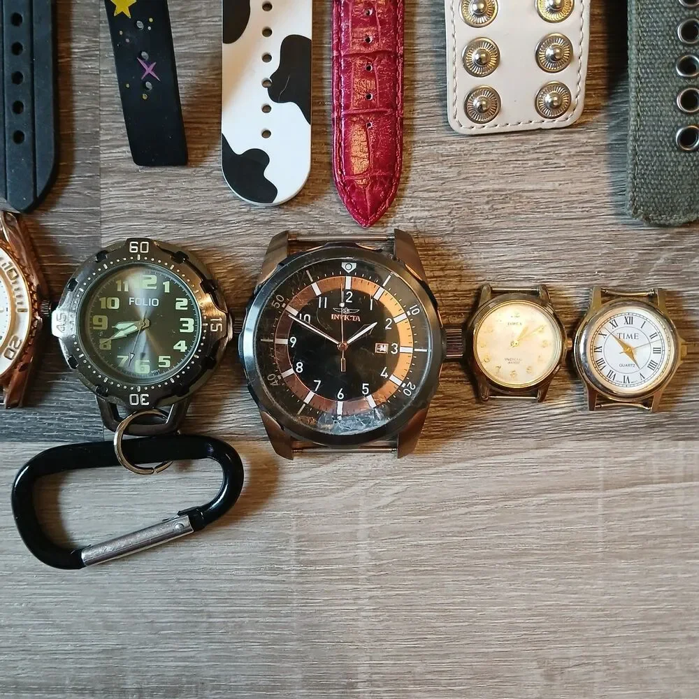 Huge Watch Lot of 25+ Mixed Brands Vintage & Modern Parts/Repair Untested-Box 1