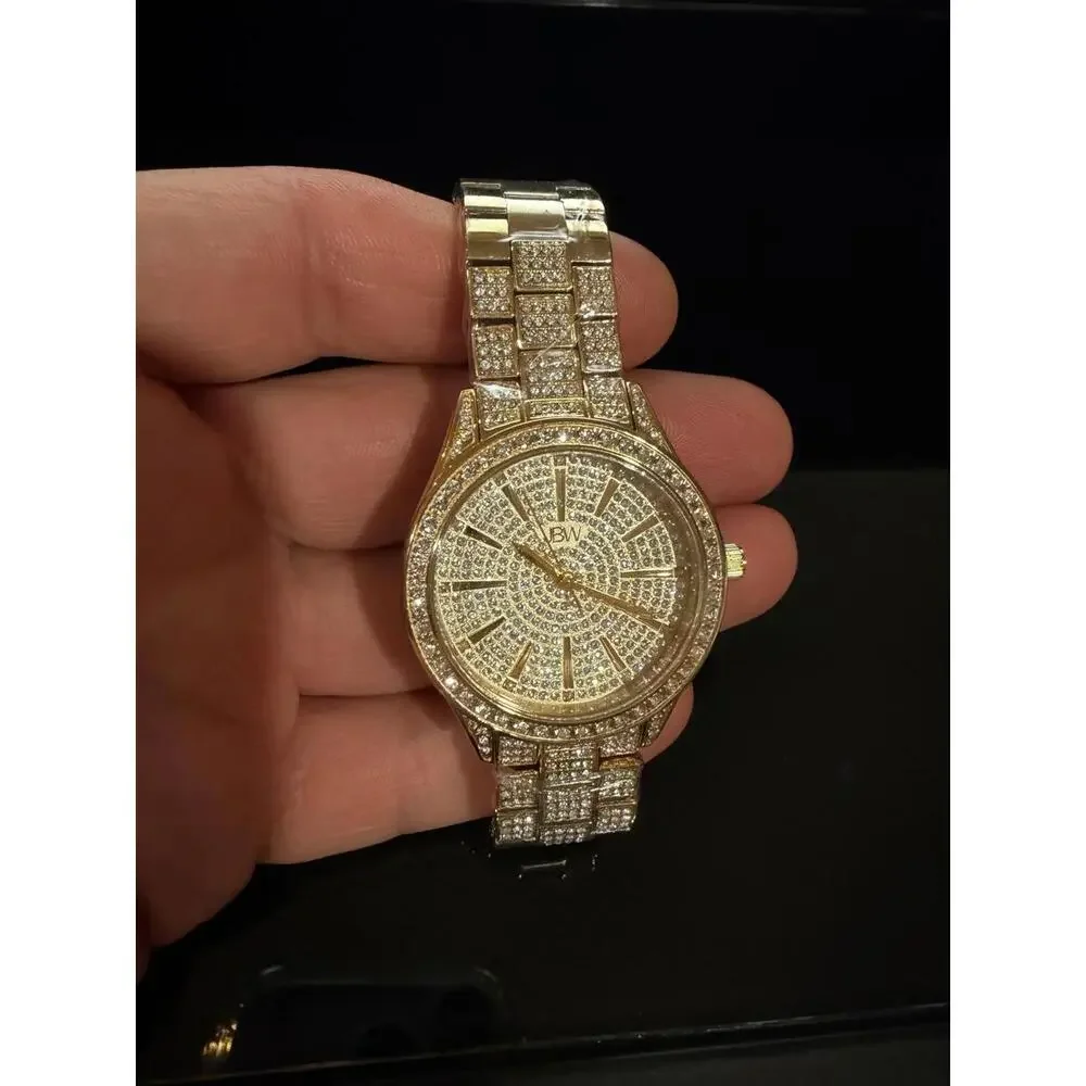 JBW Cristal 34 Women's Gold Tone PVD Diamond/Crystal Watch