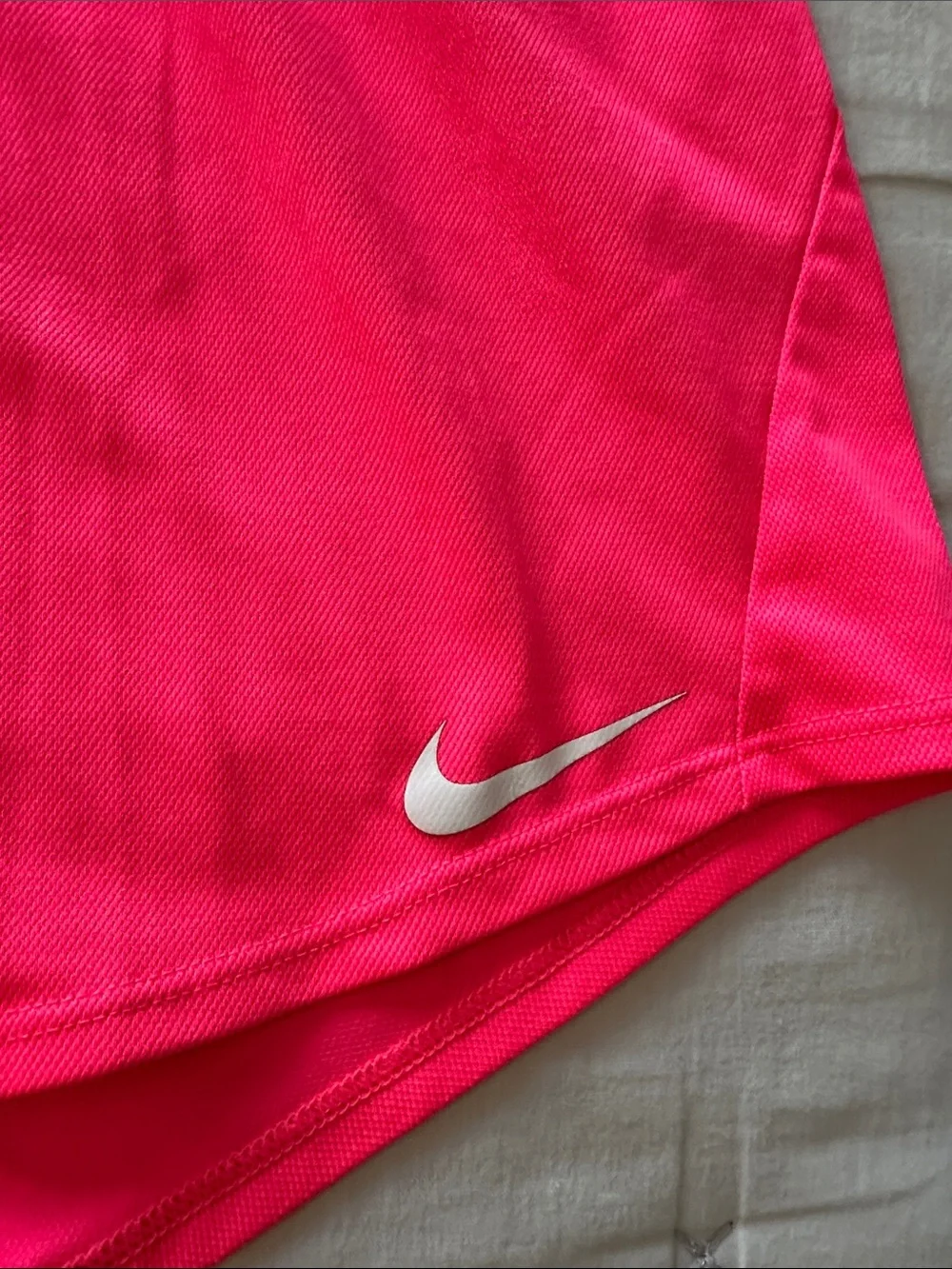 Nike Women's Neon Pink Athletic Shorts with Swoosh