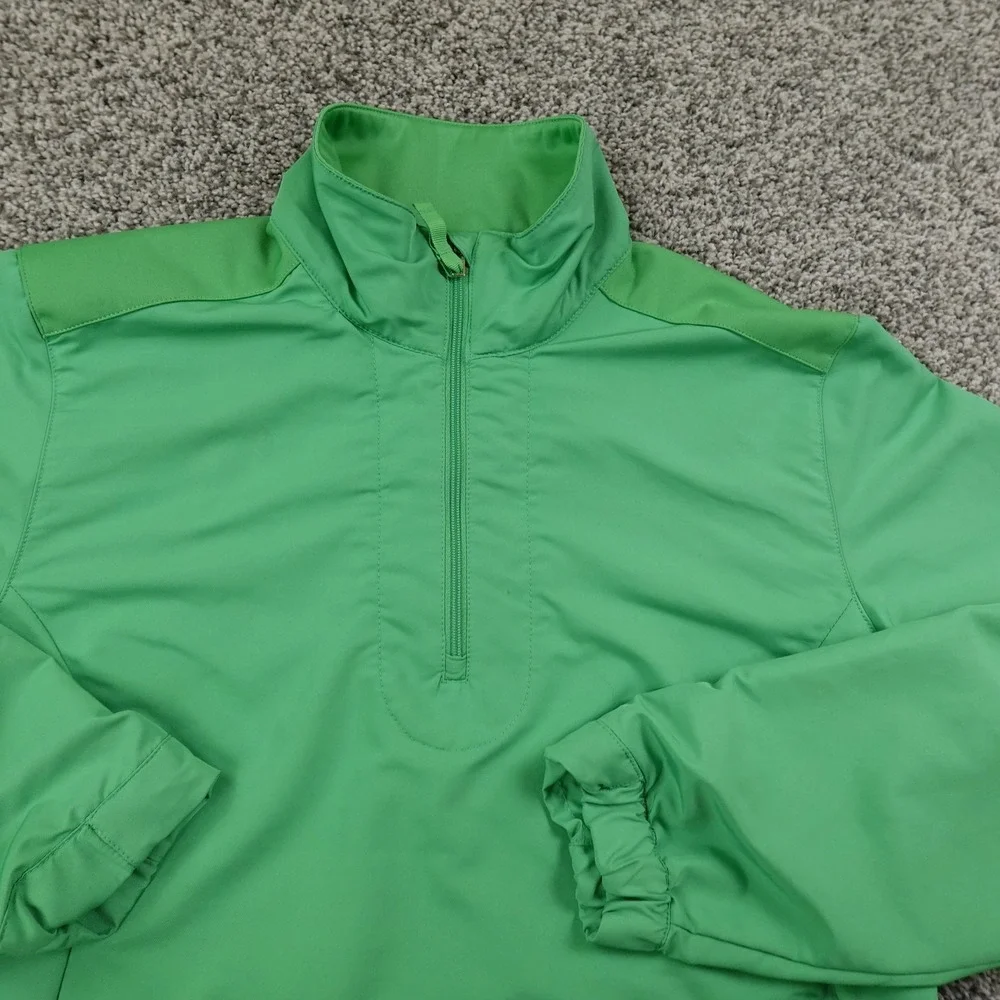 VTG Nike Golf Jacket Womens M Green Pullover 1/4 Zip Mock Windbreaker Y2K Active
