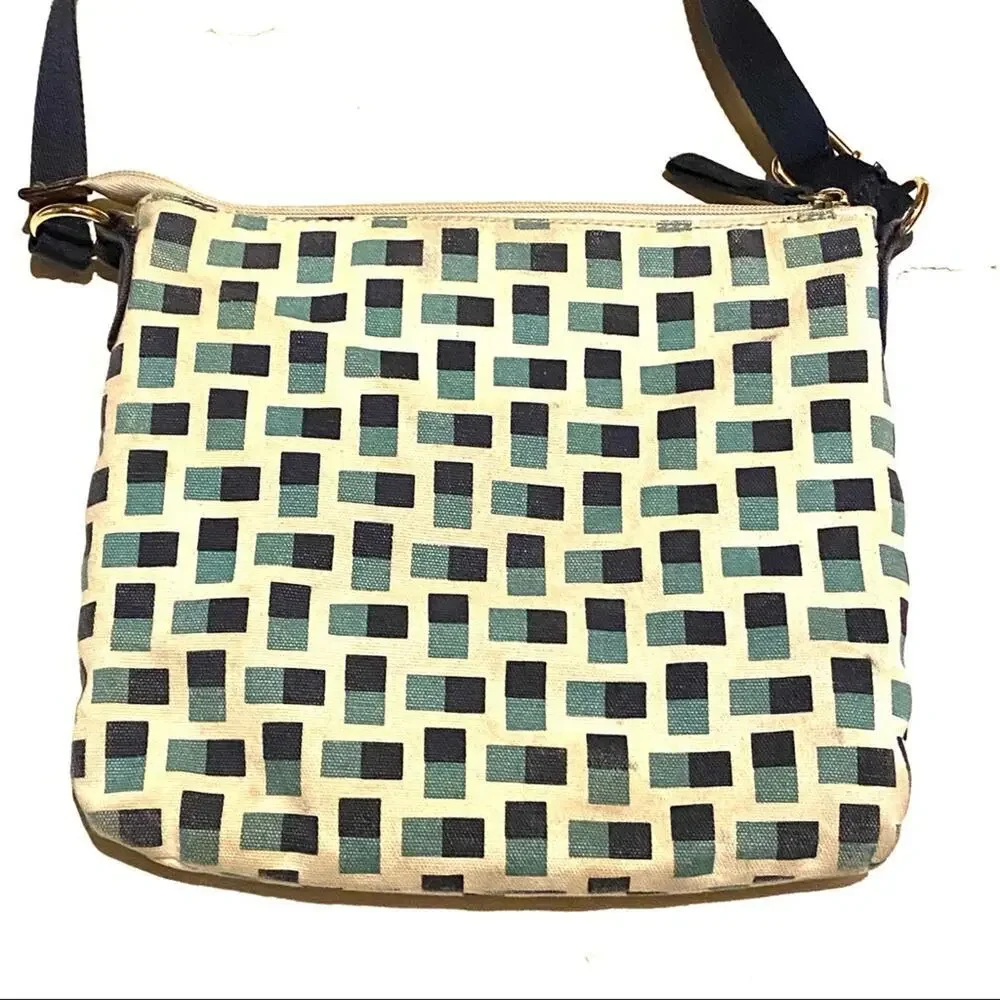 Tommy Hilfiger Geo Print Crossbody Bag in Blue, White, Green