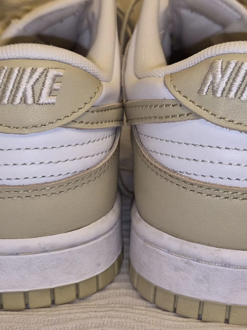 Nike Men’s Athletic Shoes in White and Beige