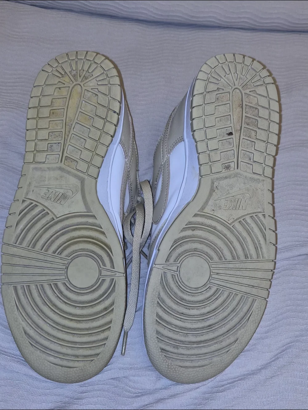 Nike Men’s Athletic Shoes in White and Beige