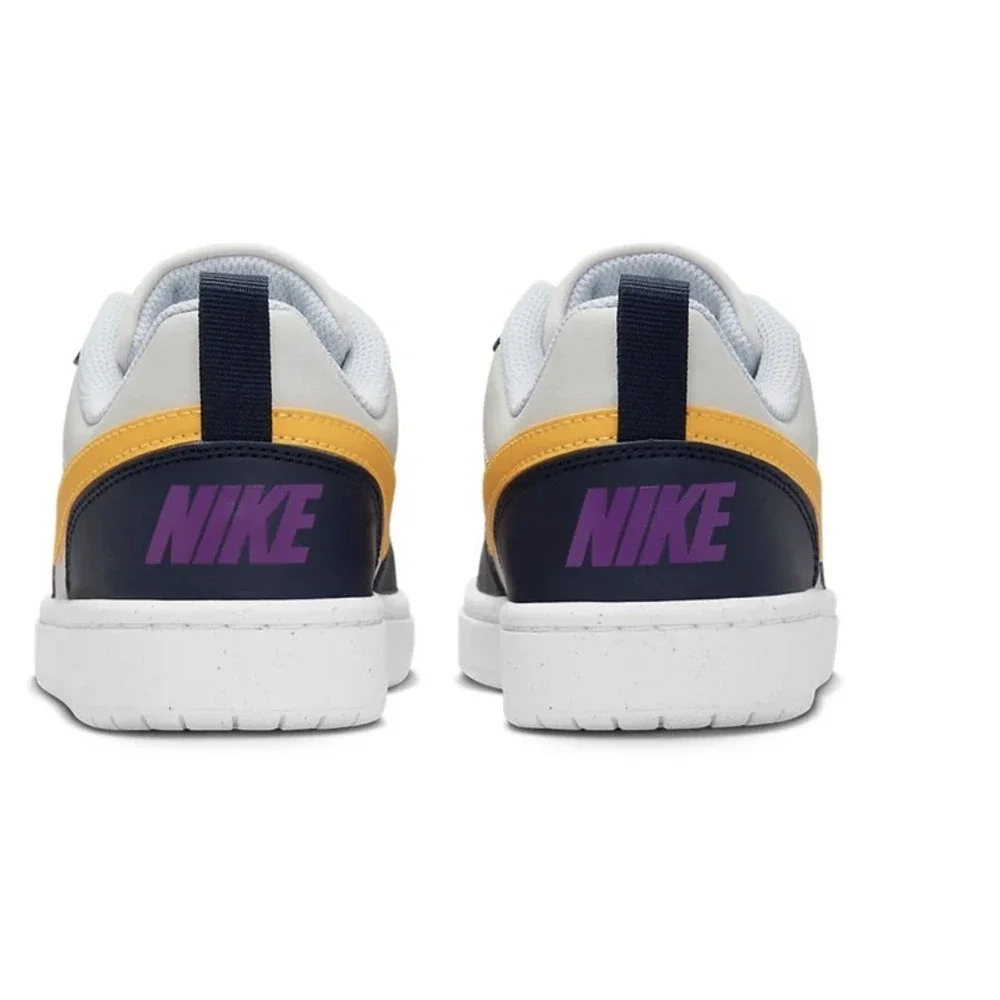 NIKE Court Borough Low Recraft (Gs) Size 7y Phantom University Gold-white NEW