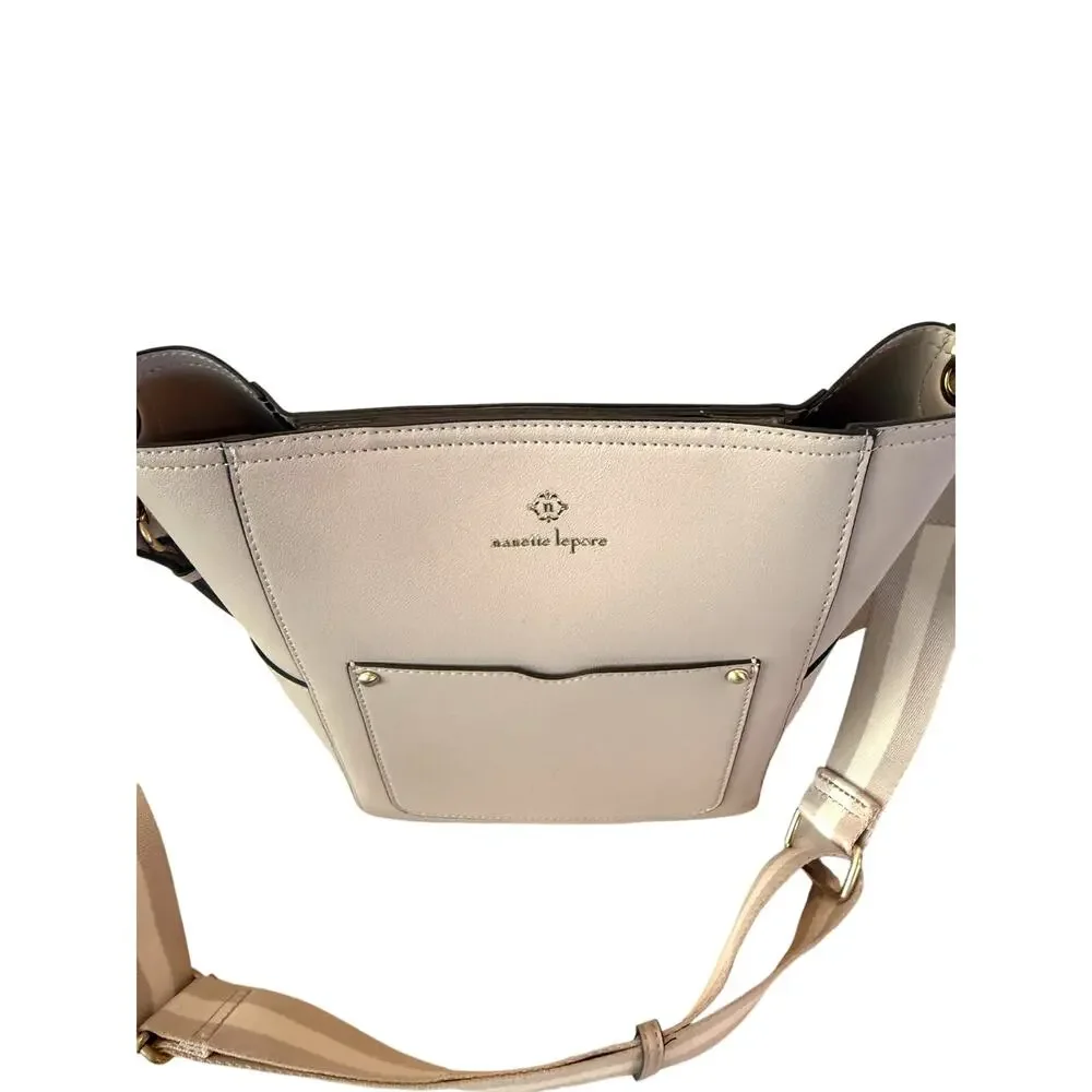 Nanette Lepore Leather Crossbody Tote Adjustable Strap Mini Pouch $148