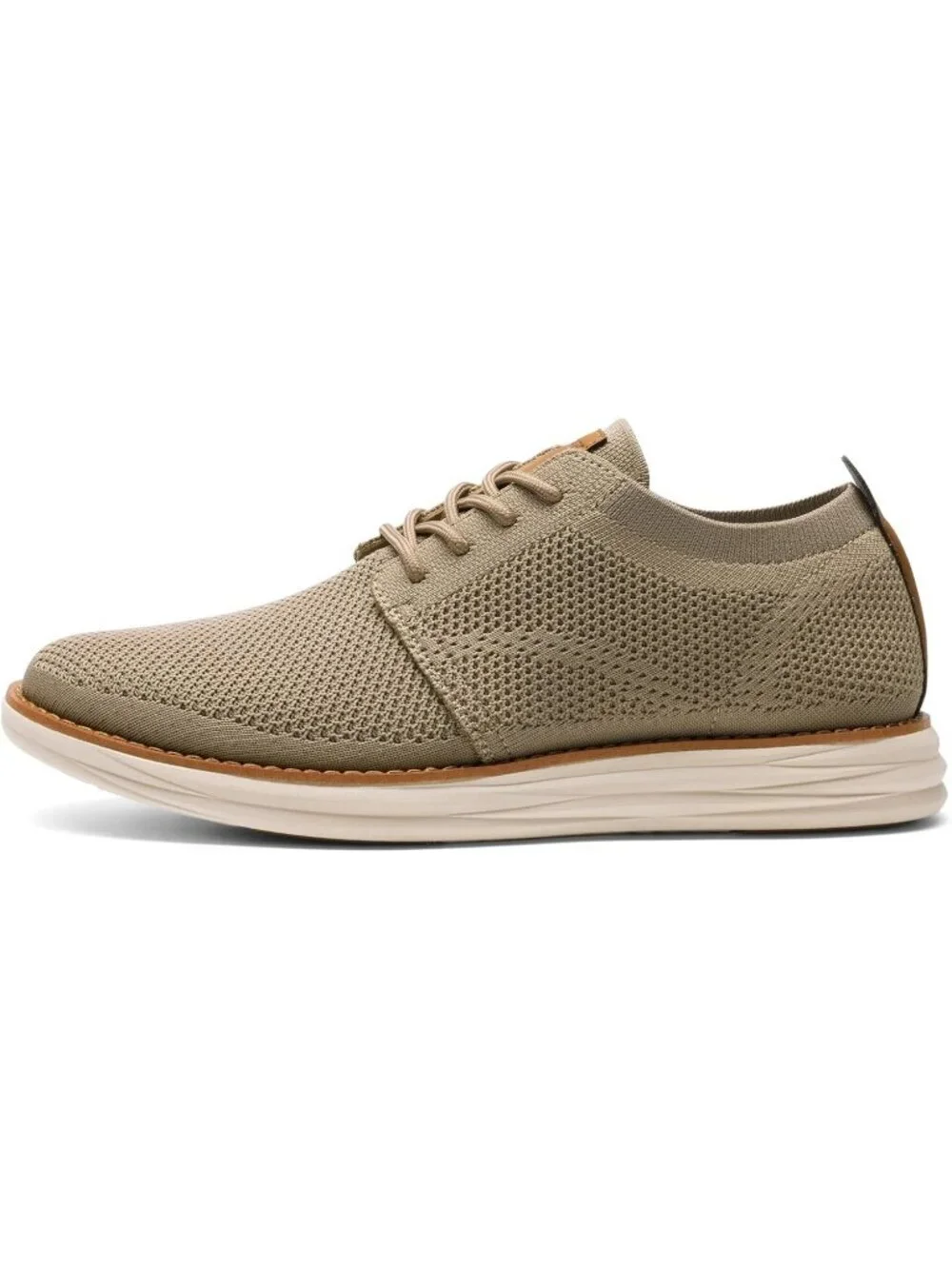 Bruno Marc Men's Khaki Ethylene Vinyl Acetate Lace up Lightweight Sneakers