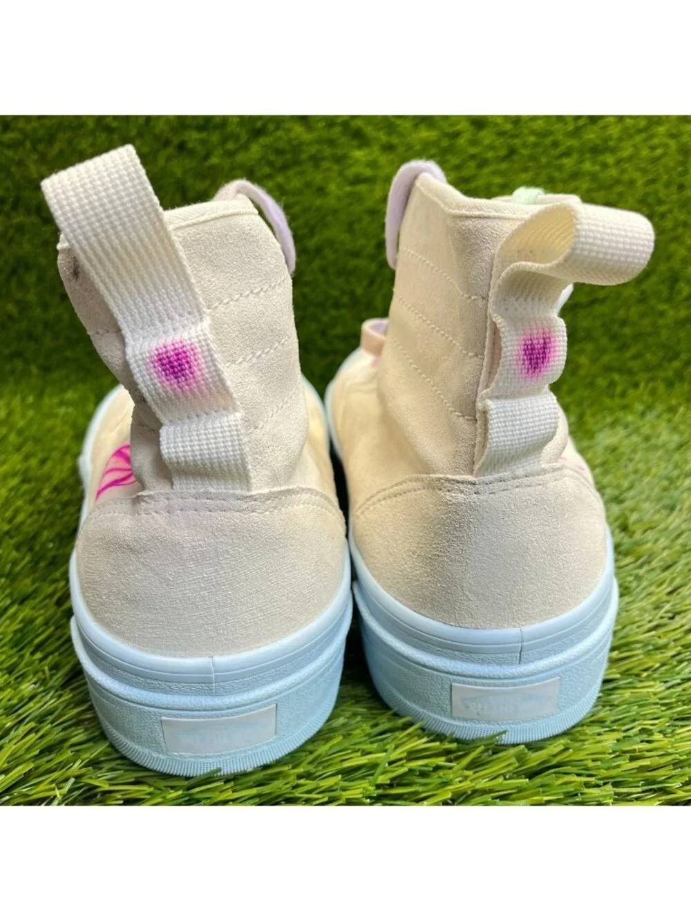 Vans Sentry WC High Mens Size 10 Beige Blue Pink Athletic Suede Shoes Sneakers
