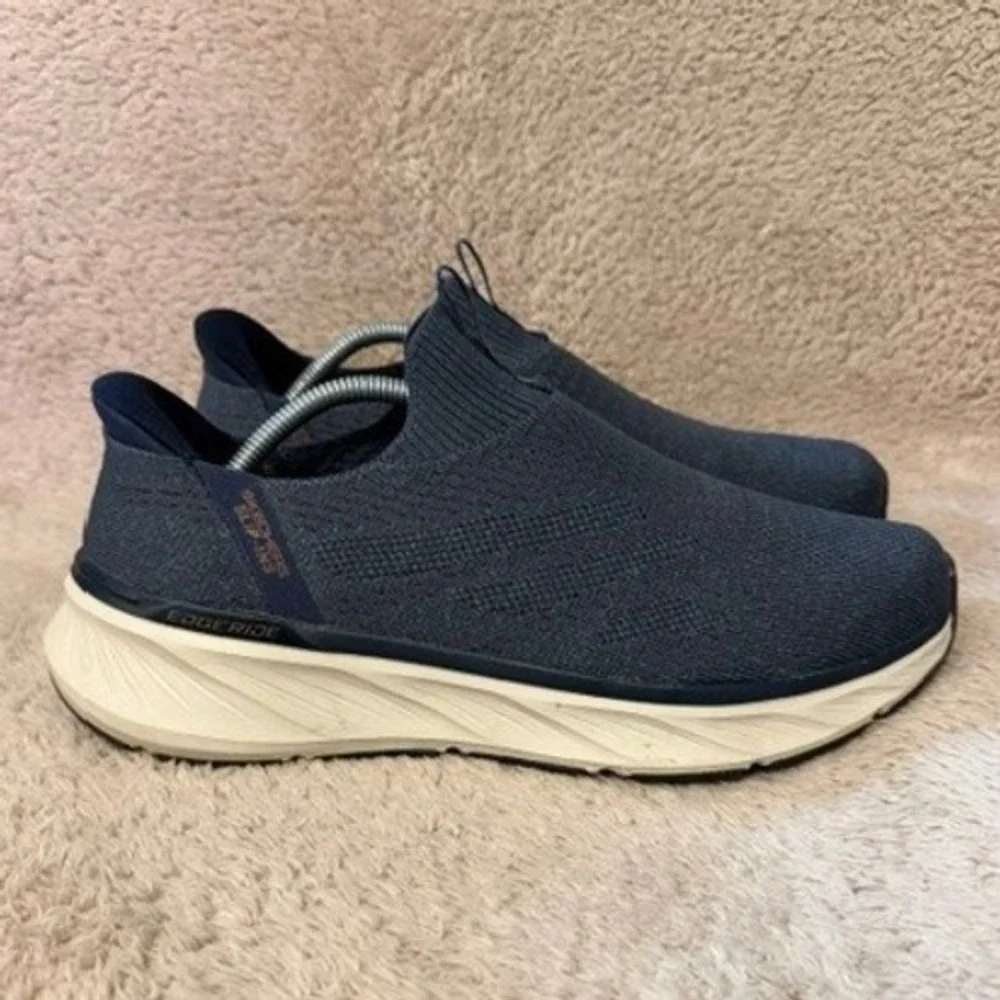 Skechers Hands Free Slip-ins Edge Ride Mens 10 Wide Navy Sneakers 232839WW