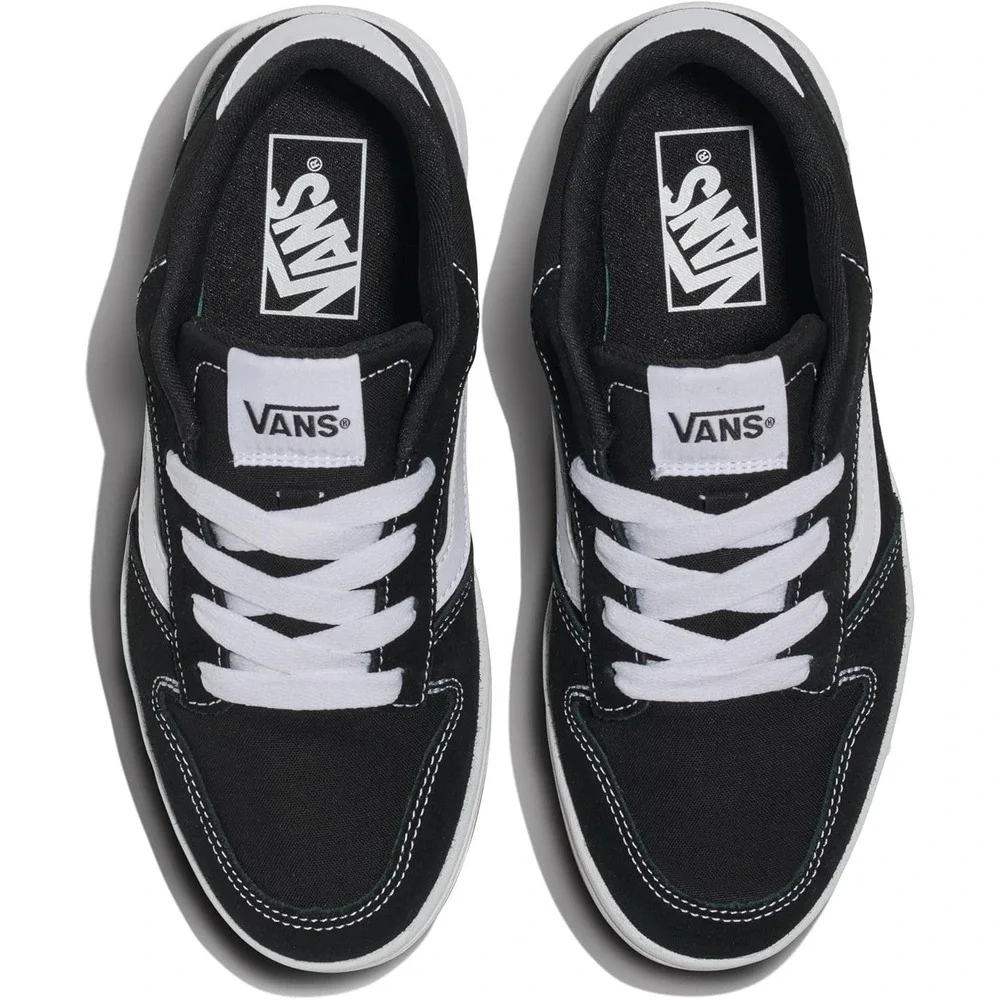 Vans Ryland LS Black/White Suede Canvas Men's Sneakers Size 12
