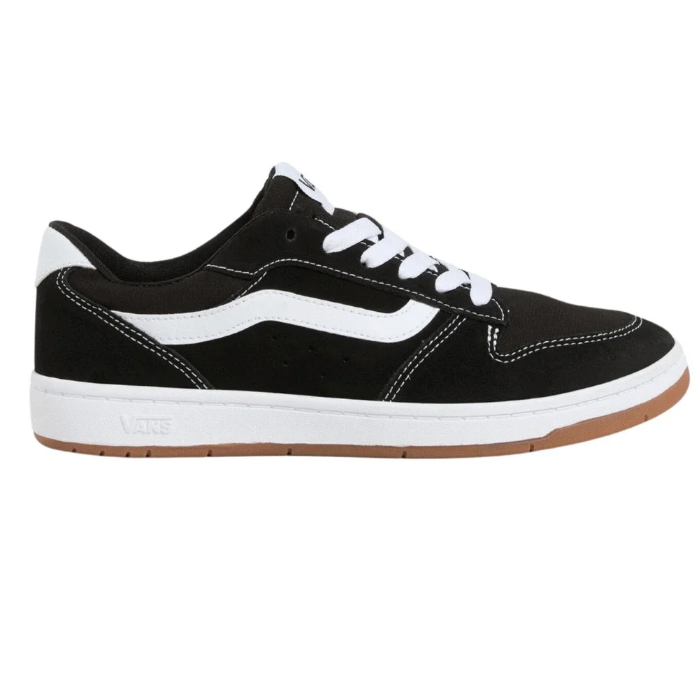 Vans Ryland LS Black/White Suede Canvas Men's Sneakers Size 12