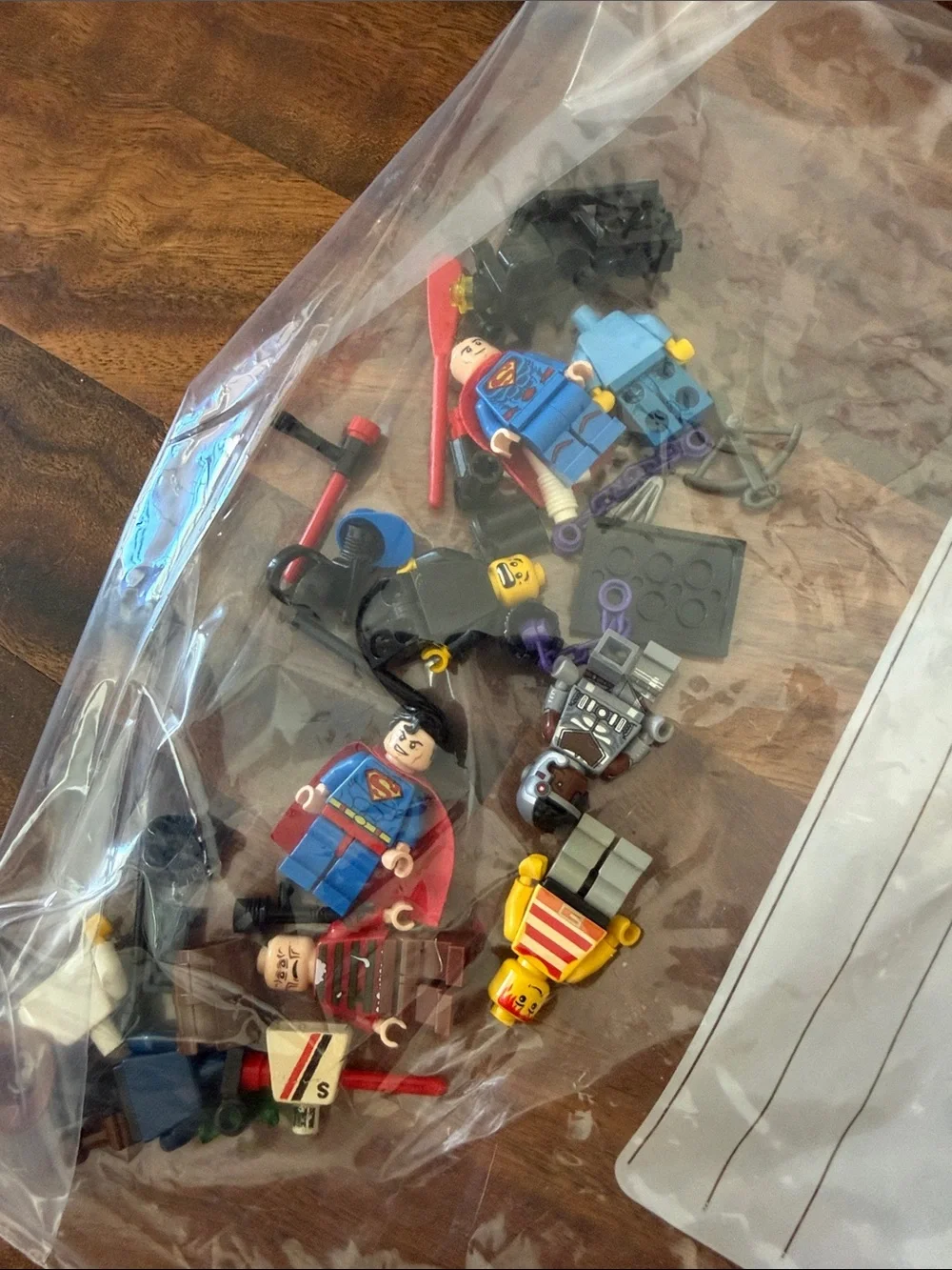 Lego Superhero Minifigure Lot - Red, Blue, Yellow, Black
