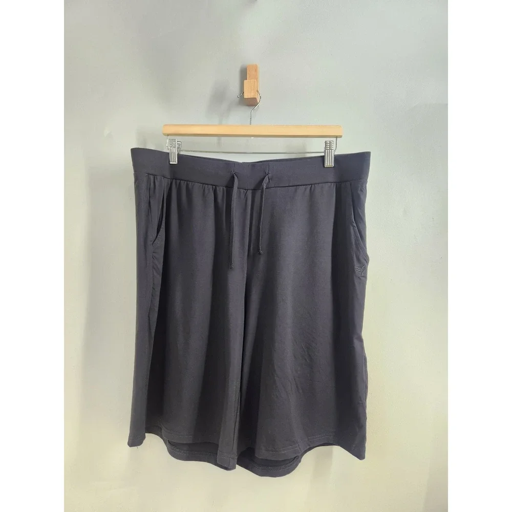 Cozy Earth Bamboo Lounge Shorts Mens XXL Black Drawstring Pockets Breathable