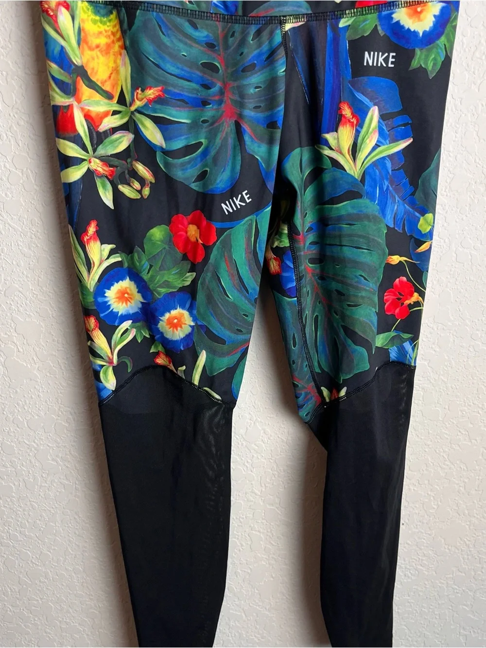 Nike Power 7/8 Training Tights Leggings Small S Tropical Floral Mesh Women’s