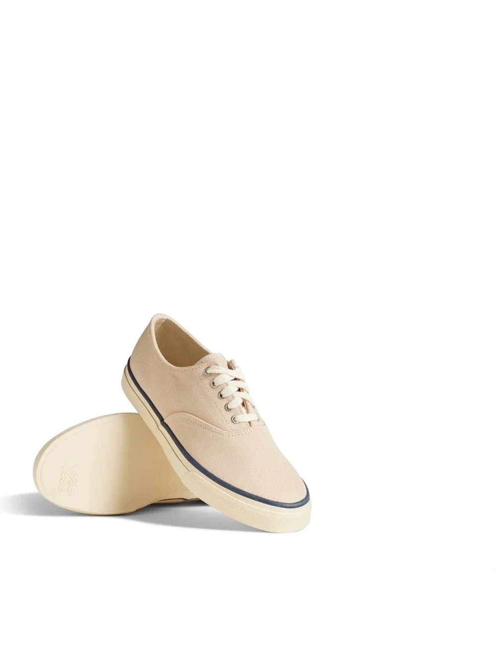 CVO Sneaker Vulcanized Sneaker, Flat Heel  Canvas Low-Top Sneakers in Beige