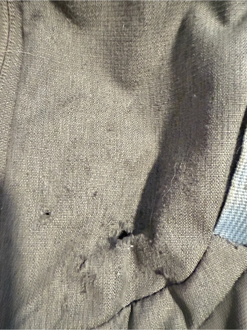 The North Face Gray Backpack with Light Blue Trim