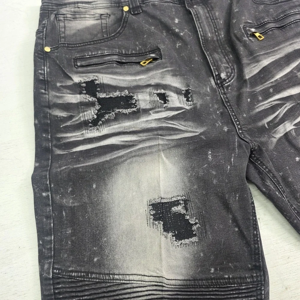 Makobi distressed denim