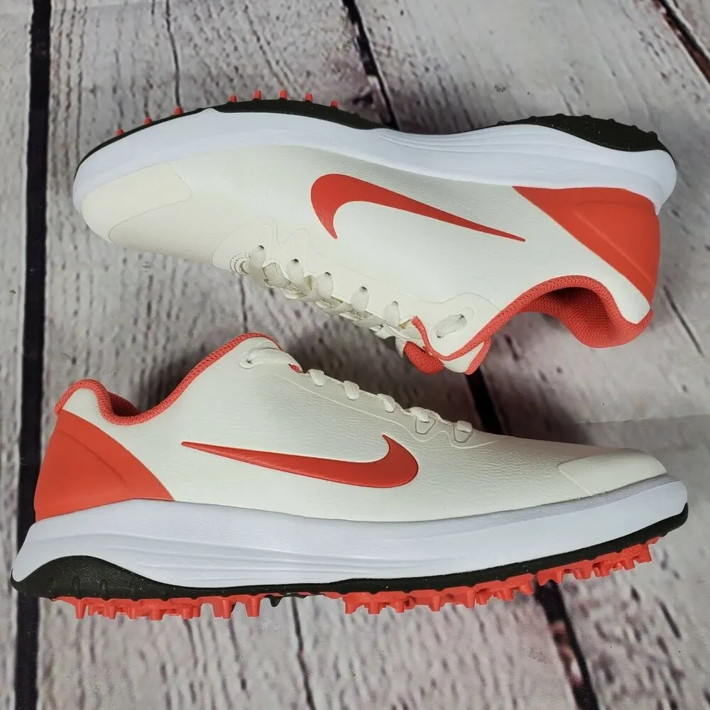 Nike Golf Shoes Mens 8 Cream Orange Infinity Fitsole Sail Magic Ember Swoosh