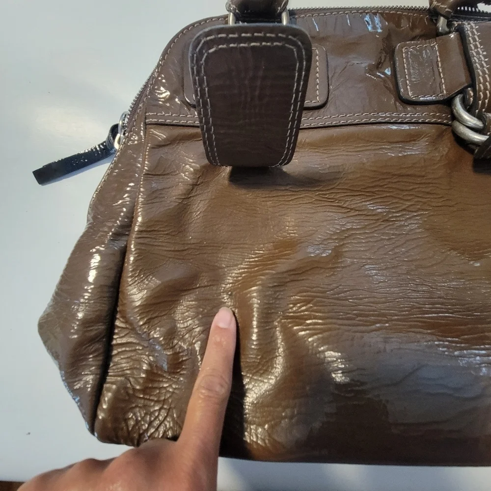 Chloe brown satchel leather