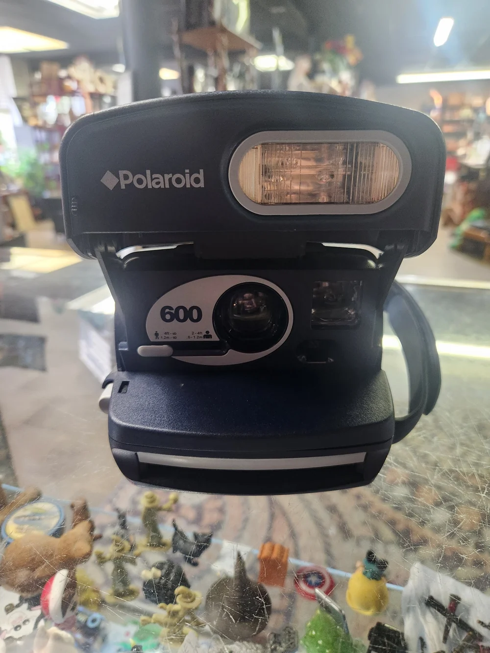 Polaroid Black 600 Instant Camera with Built-In Flash