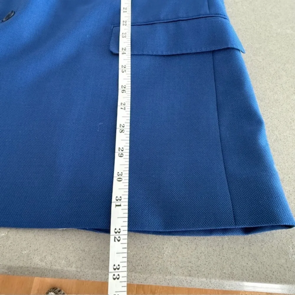 Hart Schaffner Marx Blazer Mens 52R 100% Wool Regular Fit Sports Coat Royal Blue