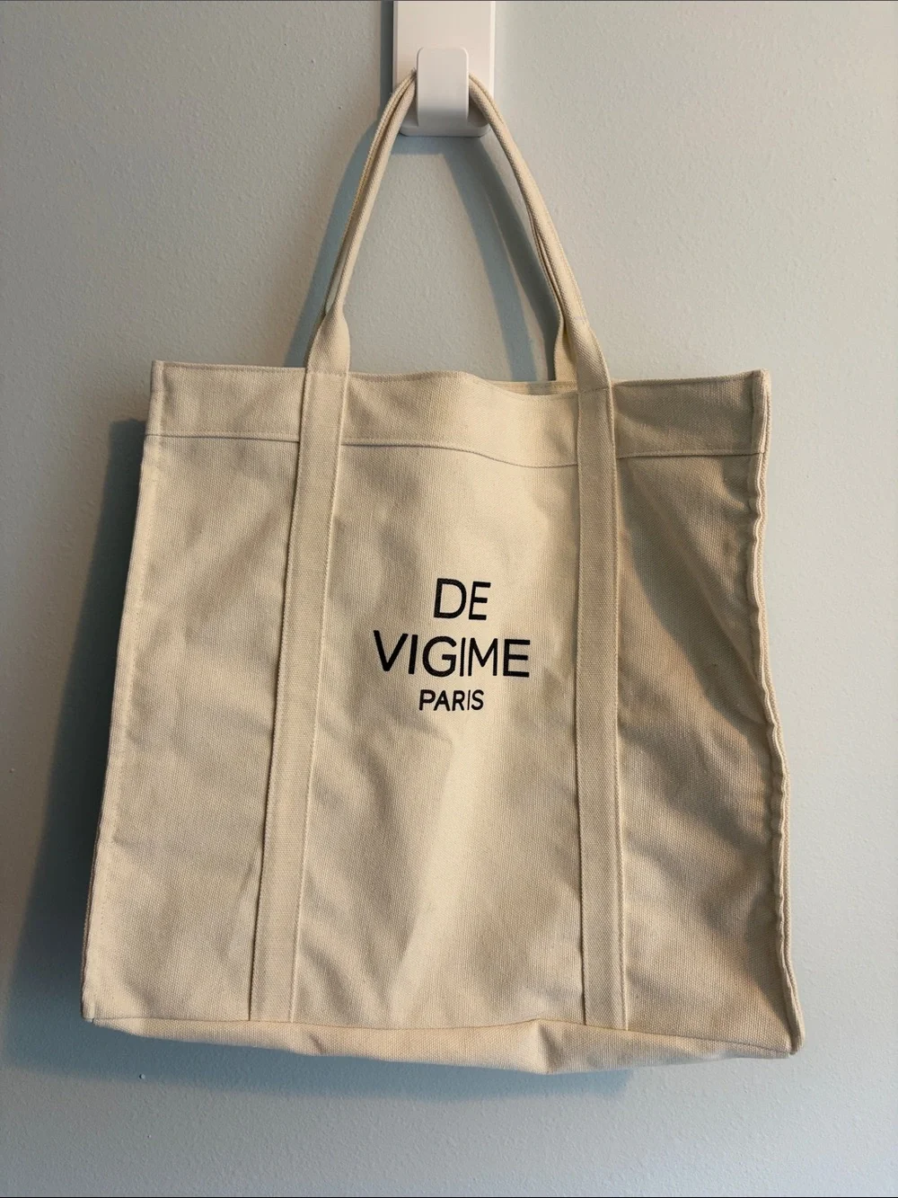 Cream Canvas Tote Bag