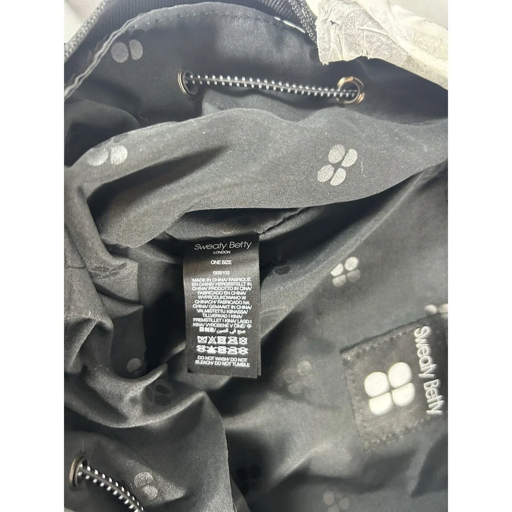 NWT Sweaty Betty Nylon Rucksack Backpack Black Lightweight Travel Gym Everyday