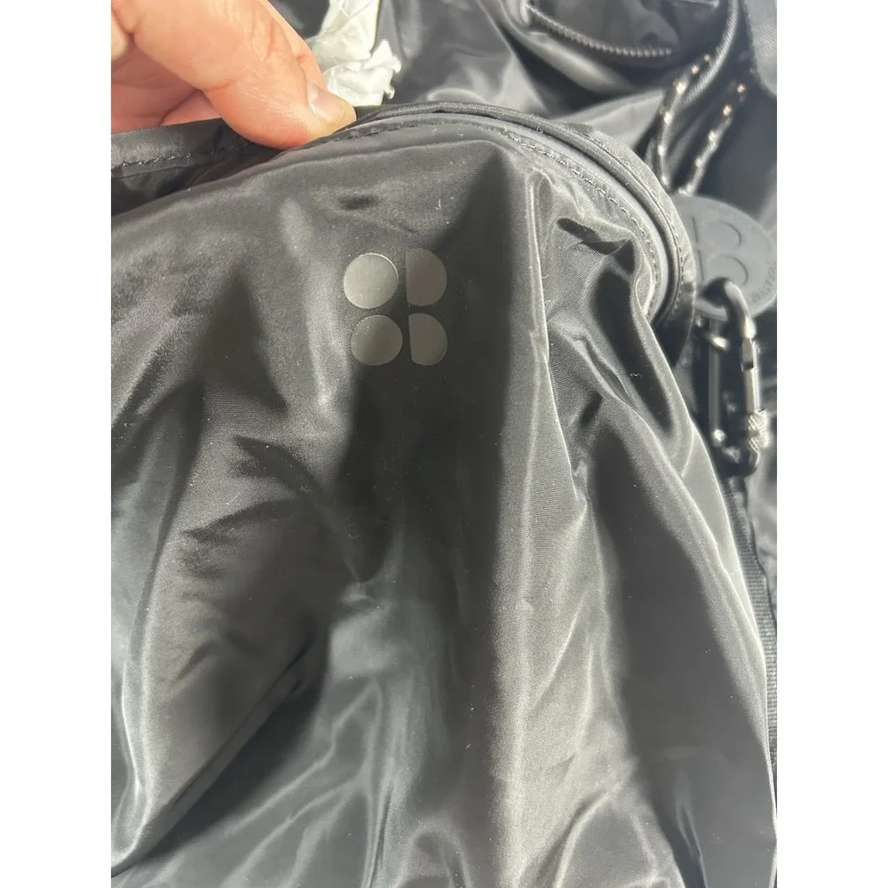 NWT Sweaty Betty Nylon Rucksack Backpack Black Lightweight Travel Gym Everyday