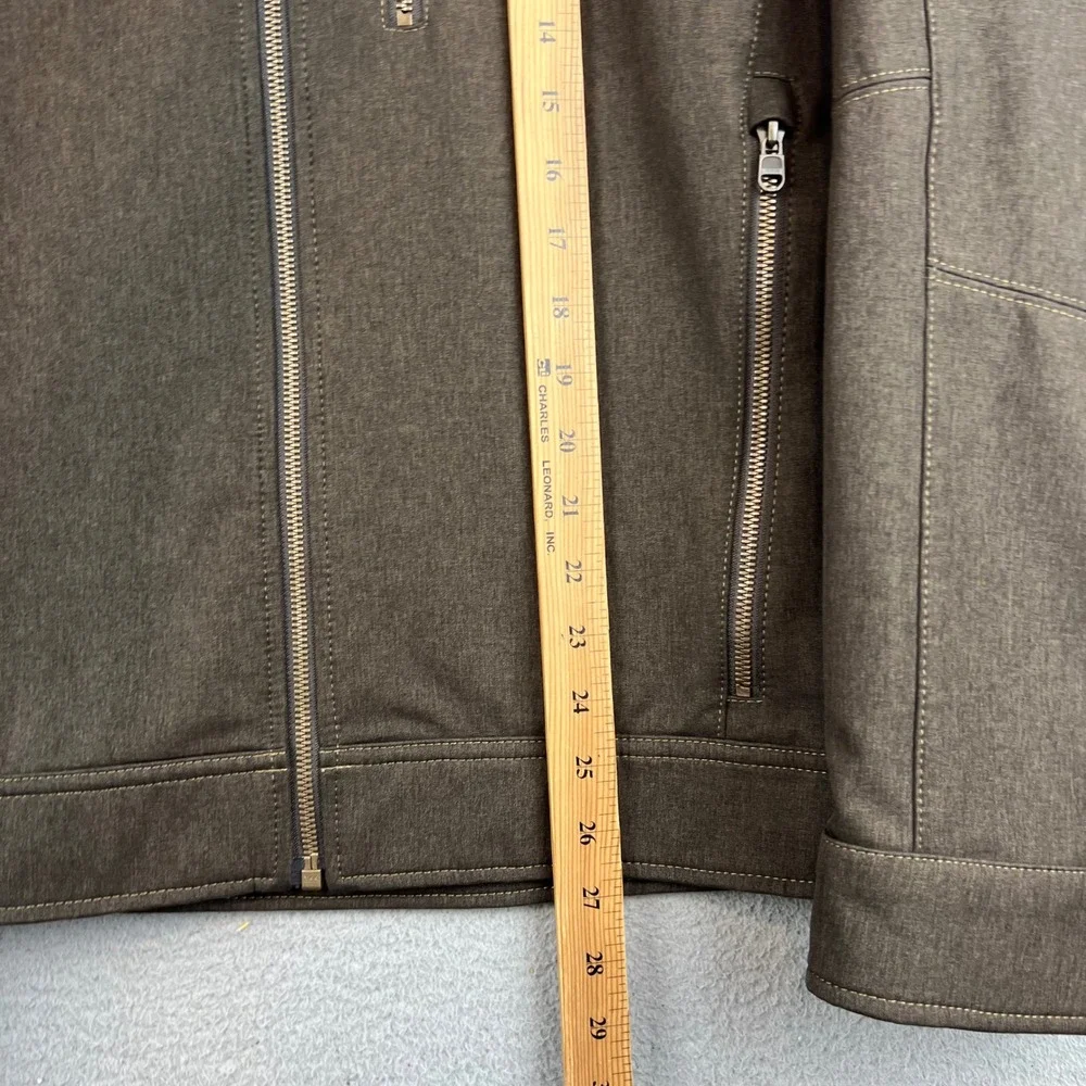 Kuhl Interceptr Jacket Mens Medium Brown Full Zip Fleece Alfpaca Gold Outdoor