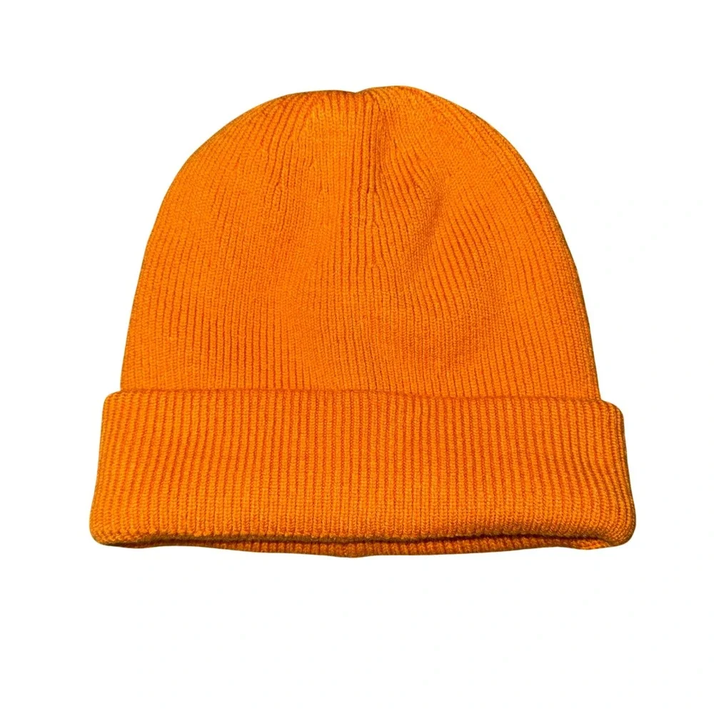 Sunday Best Beanie‎ Women One Size Orange Excellent Ribbed Knit Wool Blend Hat