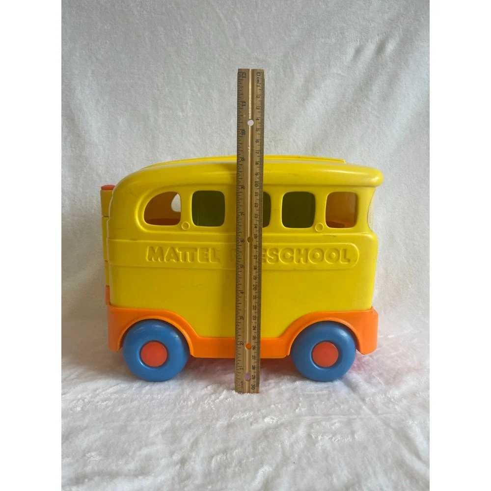 Vintage Mattel Preschool Yellow School Bus‎ Toy Vehicle Car